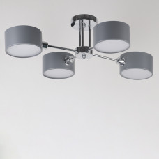 Люстра стельова Light House в стилі лофт SRS-19214/4 хром, плафон сірий 