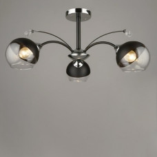 Люстра стельова Light House SRS-19221/3 хром + чорний