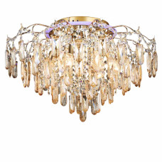 Люстра стельова кришталева з LED підсвічуванням Light House SRS-19227/6+6 золото
