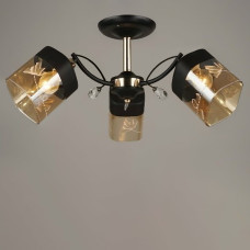 Люстра стельова Light House SRS-19236/3 чорний + золото