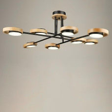 Люстра стельова світлодіодна LED Light House SRS-19252/8 112W, колір чорний + бежевий
