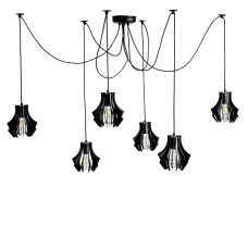 Світильник підвісний (люстра-павук) Атмолайт Brabb Spider-6 BlackPearl чорний