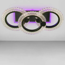 Люстра стельова світлодіодна LED Light House SC-19273/2+1C BK PK/BU/PL 42W+14W 440*200*130, колір чорний