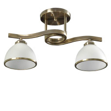 Люстра стельова Light House SH-19275/2A AB колір бронза, плафони білі з облямівкою