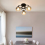 Изображение Люстра потолочная Light House SH-19278/3A BK 420*420*230 E27*3 цвет черный, плафоны коричневые ИМ Light-Deco 
