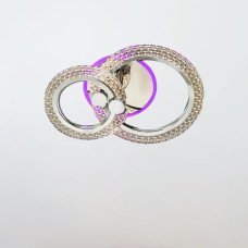 Люстра стельова світлодіодна LED Light House SC-19285/1+1C CR PK/BU/PL 36W+10W 370*270*130, колір хром