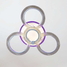 Люстра стельова світлодіодна LED Light House SC-19285/3+1C WH PK/BU/PL 80W+20W 2.4G Ф660*130, колір білий