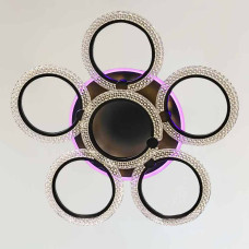 Люстра стельова світлодіодна LED Light House SC-19285/5+1C BK PK/BU/PL 132W+28W 2.4G Ф780*130, колір чорний