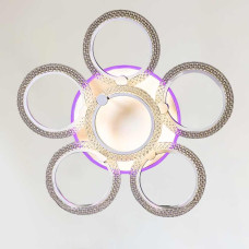 Люстра стельова світлодіодна LED Light House SC-19285/5+1C WH PK/BU/PL 132W+28W 2.4G Ф780*130, колір білий