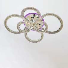 Люстра стельова світлодіодна LED Light House SC-19286/2+2+2C CR PK/BU/PL 132W+20W 2.4G Ф830*170, колір хром