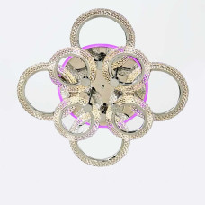 Люстра стельова світлодіодна LED Light House SC-19286/4+4C CR PK/BU/PL 144W+28W 2.4G Ф730*130, колір хром