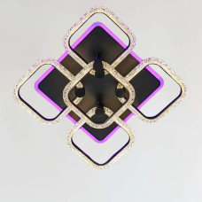 Люстра стельова світлодіодна LED Light House SC-19287/4+1C BK PK/BU/PL 110W+26W 2.4G 420*420*150, колір чорний