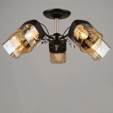 Люстра стельова декоративна Light House SRS-19236/5 чорний + золото