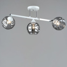 Люстра стельова декоративна Light House SRS-19288/3 WT+CH білий + хром, плафон сірий 