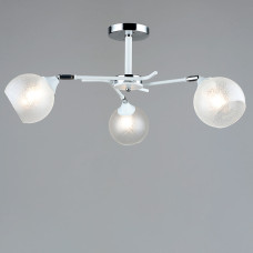 Люстра стельова декоративна з поворотним механізмом Light House SRS-19291/3 WT+CH колір хром + білий