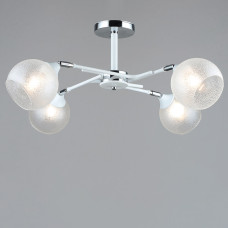 Люстра стельова декоративна з поворотним механізмом Light House SRS-19291/4 WT+CH колір хром + білий