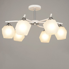 Люстра стельова декоративна Light House SRS-19293/6 колір білий+хром