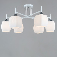 Люстра стельова декоративна Light House SRS-19295/6 WT + CH білий + хром