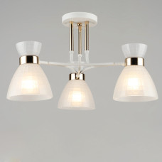 Люстра стельова декоративна Light House SRS-19297/3 WT+FGD колір білий + золото