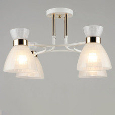 Люстра стельова декоративна Light House SRS-19297/4 WT+FGD Білий + золото