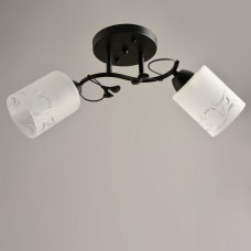 Люстра стельова Light House SRS-19245/2 колір чорний, плафони білі з візерунком