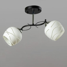 Люстра стельова Light House SW-19328/2 CR+BK 400*220*260 колір хром + чорний, плафони білі 