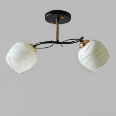 Люстра стельова Light House SW-19328/2 FGD+BK 400*220*260 колір золото + чорний, плафони білі 