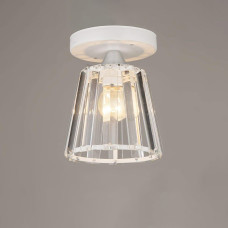 Люстра стельова Light House SR-19330/1H WT D120*H165 біла, плафон прозорий 