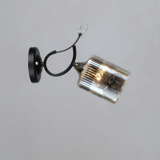 Настінний світильник Бра Light House SR-19336/1W BK+FGD L275*W110*H245 E27 чорний + золото, колір плафона медовий з візерунком