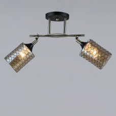 Люстра стельова Light House SR-19344/2 AB+BK L540*W120*H260 E27 чорний + бронза, плафон медовий 