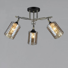Люстра стельова Light House SR-19344/3 AB+BK D650*H260 E27 чорний + бронза, плафон медовий 