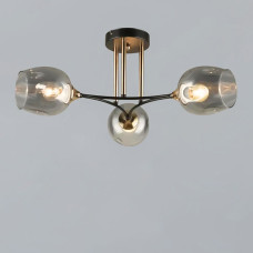 Люстра стельова Light House SR-19345/3 COFFEE-FGD D600*H235 E27 колір кавовий + золото, плафон сірий 