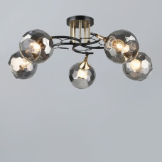 Люстра стельова Light House SR-19352/5 COFFEE-FGD D600*H240 E27 колір кавовий + золото, плафон сірий 