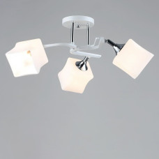 Люстра стельова Light House SR-19355/3 WT+CR D590*H240 E27 білий + хром