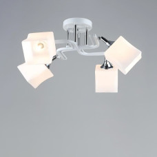 Люстра стельова Light House SR-19355/4 WT+CR D620*H240 E27 білий + хром