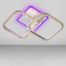 Люстра стельова світлодіодна Light House SC-19369/2C WH PK/BU/PL 48W+12W 350*350*150, колір білий