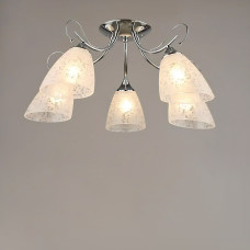 Люстра стельова Light House SR-19367/5 CH D650*H250 E27 хром, плафони білі 