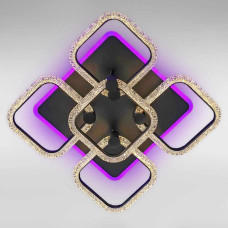 Люстра стельова світлодіодна LED Light House SC-19369/4+1C BK PK/BU/PL 120W+26W 2.4G 500*500*150, колір чорний