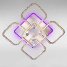 Люстра стельова світлодіодна LED Light House SC-19369/4+1C WH PK/BU/PL 120W+26W 2.4G 500*500*150, колір білий