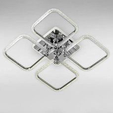 Люстра стельова світлодіодна LED Light House SC-19369/4C CR PK/BU/PL 96W+18W 2.4G 480*480*100, колір хром