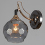 Зображення Настінний світильник Бра Light House SR-19373/1W FGD+BCH L290*W10*H0 E27 чорний хром + золото, колір плафону димчастий ИМ Light-Deco 