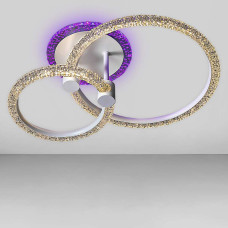 Люстра стельова світлодіодна SC-19383/2C WH PK/BU/PL 48W+8W 390*280*160, колір білий