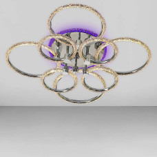 Люстра стельова світлодіодна SC-19383/4+4C CR PK/BU/PL 192W+20W 2.4G Ф750*160, колір хром