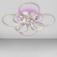 Люстра стельова світлодіодна SC-19383/4+4C WH PK/BU/PL 192W+20W 2.4G Ф750*160, колір білий