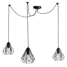 Люстра павук навісна Атмолайт Bevel Spider-3 Black колір чорний