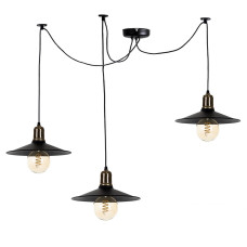 Люстра павук навісна Атмолайт Chicago P260 Spider-3 Black колір чорний