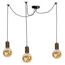 Люстра павук підвісна Атмолайт Spider-3 Black/BrushGold колір чорний + золото браш