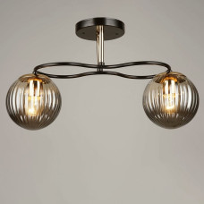 Люстра стельова Light House SRS-19414/2 чорний + золото, колір плафону димчастий