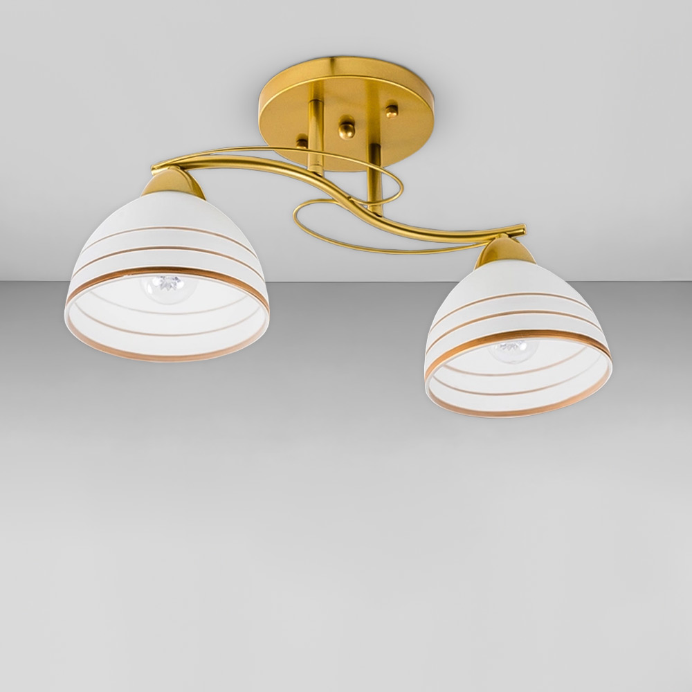 Зображення Люстра стельова Light House SRS-19432/2 золото, колір плафона білий + золото ИМ Light-Deco 