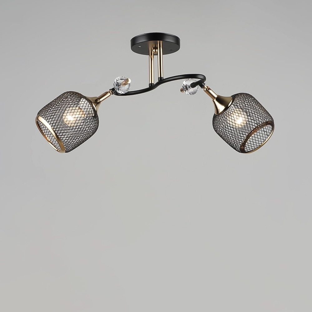 Зображення Люстра стельова Light House SRS-19436/2 BK+FGD колір чорний із золотом ИМ Light-Deco 